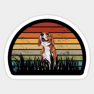 Vintage Outdoor Beagle Sticker